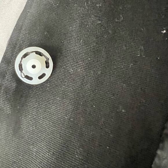 Tsumori Chisato Embroidered Black Trench Coat Jacket Size S - Picture 9 of 14